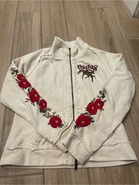 JOHNNY WAS Vintage Los Angeles Western Rodeo ‘78 Embroidered Zip Up Jacket Sz L